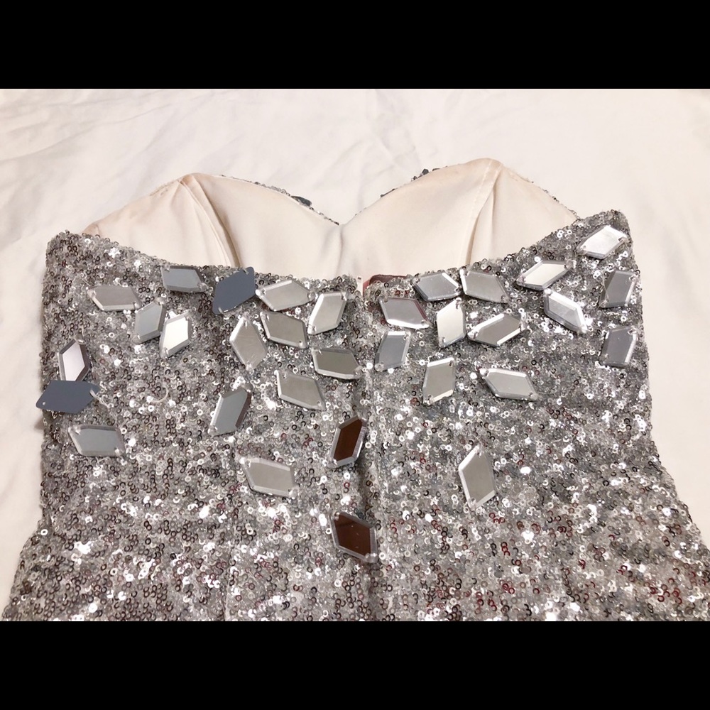 Sequin Rhinestone Mirror Mini Dress - Picture 4 of 4